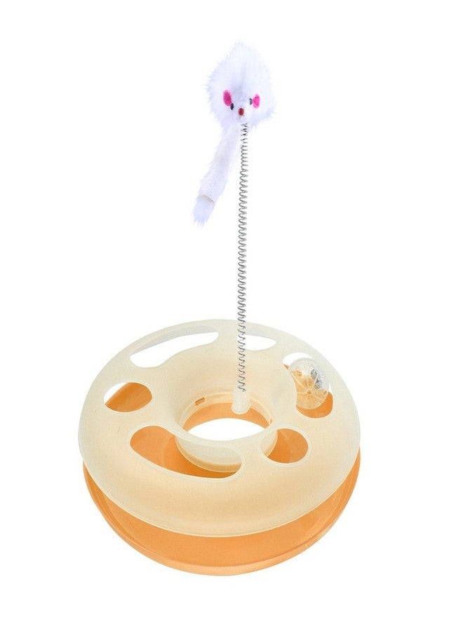 Sage Square Playful Pet Friendly Anti Slip Amusement Disk Toy with Balls for Happy Cat/Kitten/Puppy - Image 5